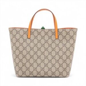 Gucci Handbag GG Imprime Beige Leather